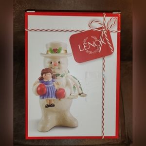 LENOX ANNUAL CHRISTMAS SNOWMAN PORCELAIN FIGURINE 6.5" NEW IN BOX.